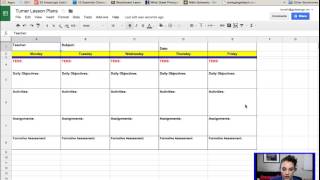 Creating Lesson Plans from a Template in Google Sheets