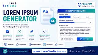 📝 Free Lorem Ipsum Generator – Generate Placeholder Text Instantly | iLoveSEOTools