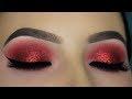 Red Glitter Smokey Eye Tutorial