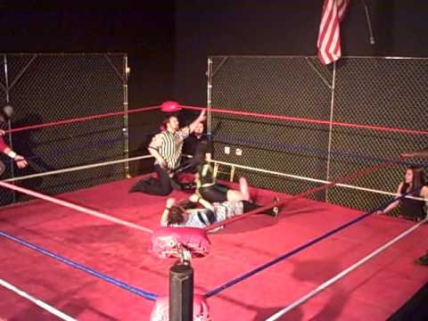 NWWA Wrestling DeadPool (Hellbound/Hoss Tull) vs. D-Mobb (demarcus James/CJ Edwards) 1/18/09 pt. 1