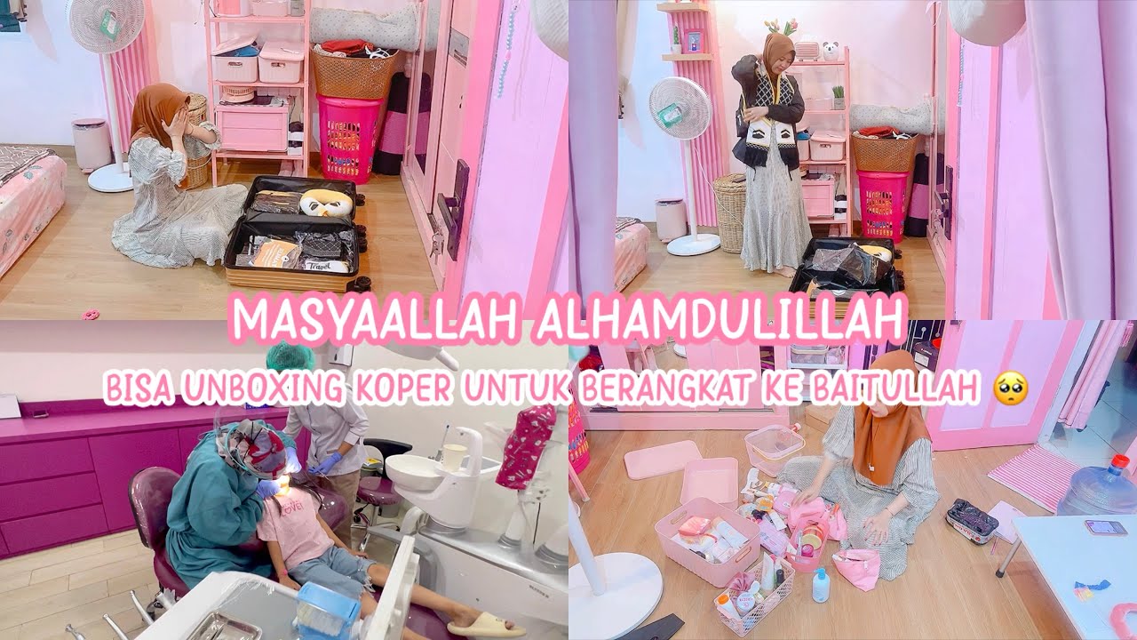 MASYAALLAH ALHAMDULILLAH BISA UNBOXING KOPER UNTUK BERANGKAT KE BAITULLAH 🥺🥺🥺