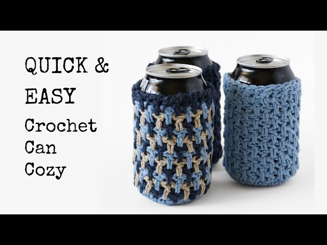 Quick and Easy Crochet Can Cozy Pattern - Extended Moss Stitch Crochet Pattern Free On Blog - YouTube quick-and-easy-crochet-can-cozy-pattern-extended-moss-stitch-crochet-pattern-free-on-blog-youtube