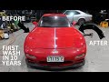 BARN FIND FD RX-7 First Wash In Over 10 Years | Satisfying Detailing Restoration!