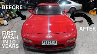 BARN FIND FD RX-7 First Wash In Over 10 Years | Satisfying Detailing Restoration!