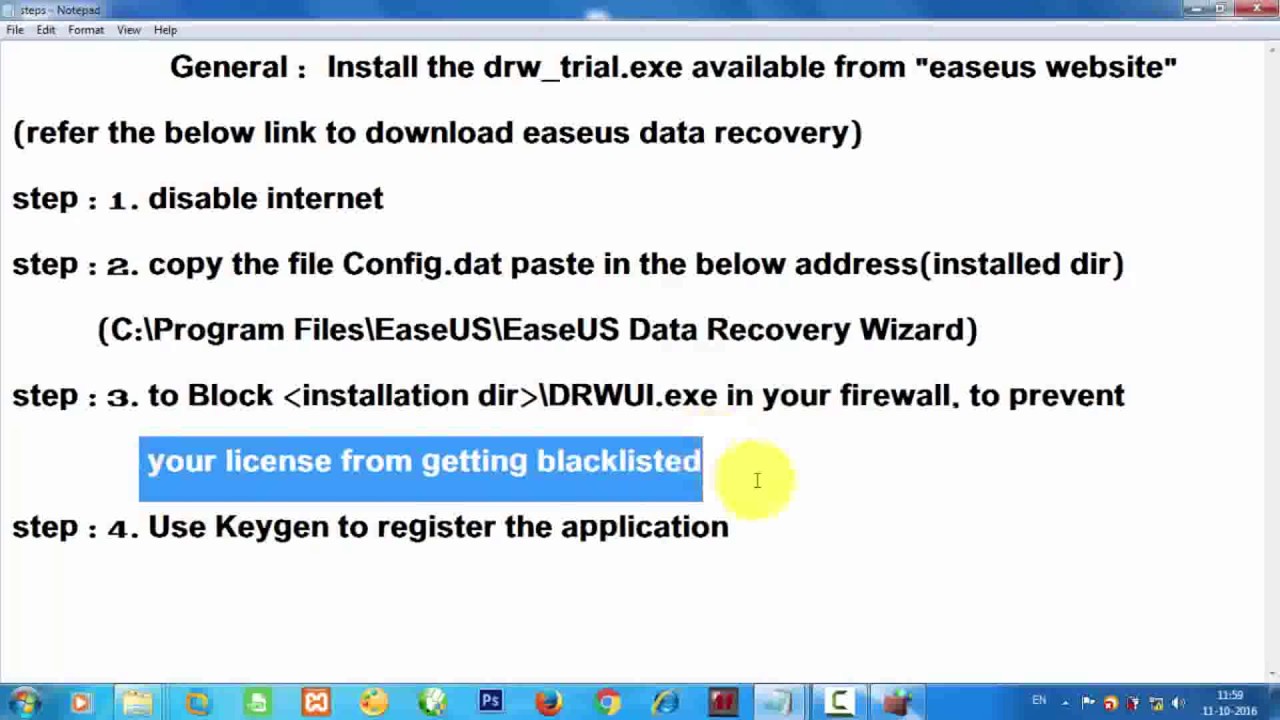 easeus data recovery wizard 9.9.0 license code free download