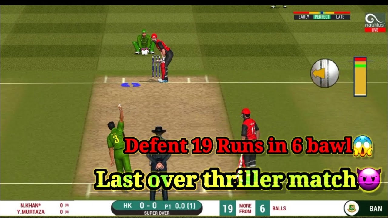 Last over thriller match😱||Real Cricket 20 gameplay - YouTube
