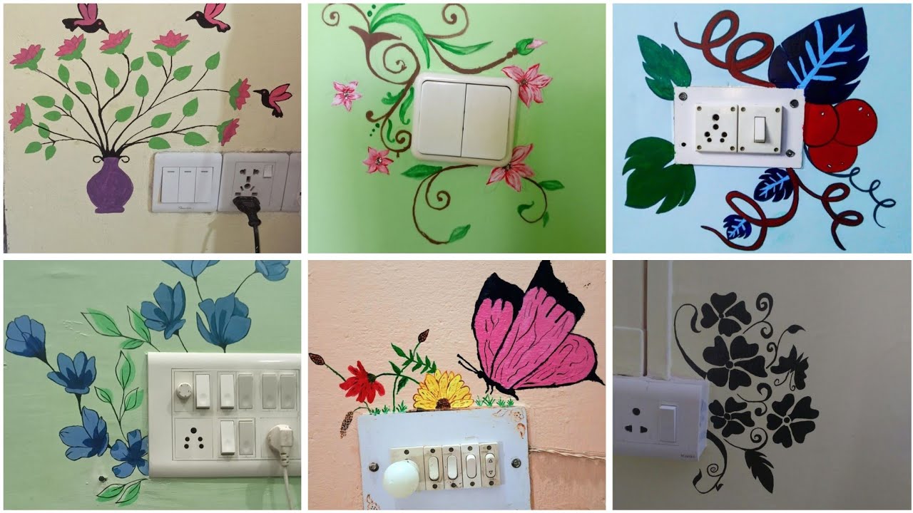 Switchboard Wall Painting Design 2024 | Wall Painting Design Ideas ...
