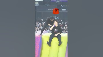 Jungkook Just Climbed Up And Sat There But Naughty Taehyung Pushed Him 😂😂 #shorts #bts #jungkook