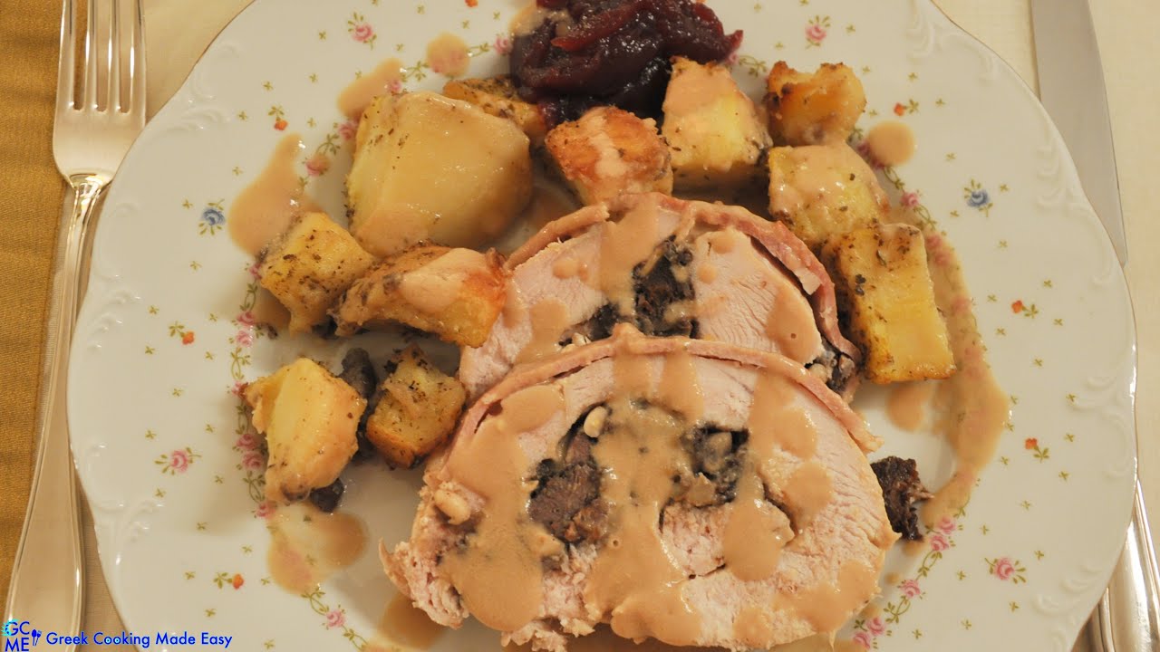How to make Roasted Turkey Roulade (w/stuffing) & Potatoes - ,    & 