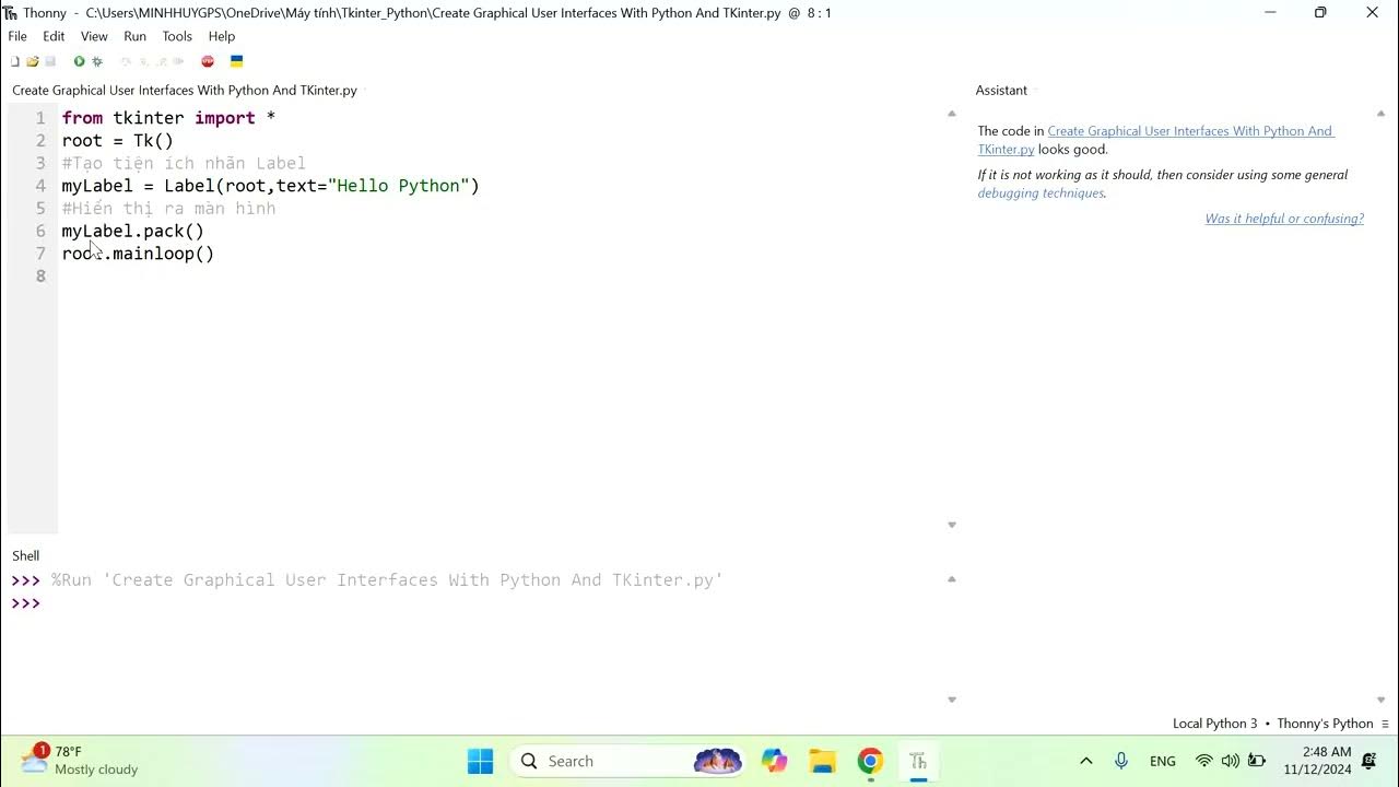 Create Graphical User Interfaces With Python And TKinter - YouTube