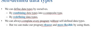 「程式設計」第十講「Self defined Data Types in C」1
