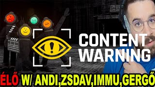 VIDEÓSOK videóznak de 100% VESZÉLYES | Content Warning ÉLŐ w/ Doggyandi, ZsDav, Immu