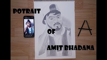 Potrait of #Amitbhadana/Step by step sketch of Amit Bhadana/shading /ATMAVISHVAS BY Amit Bhadana