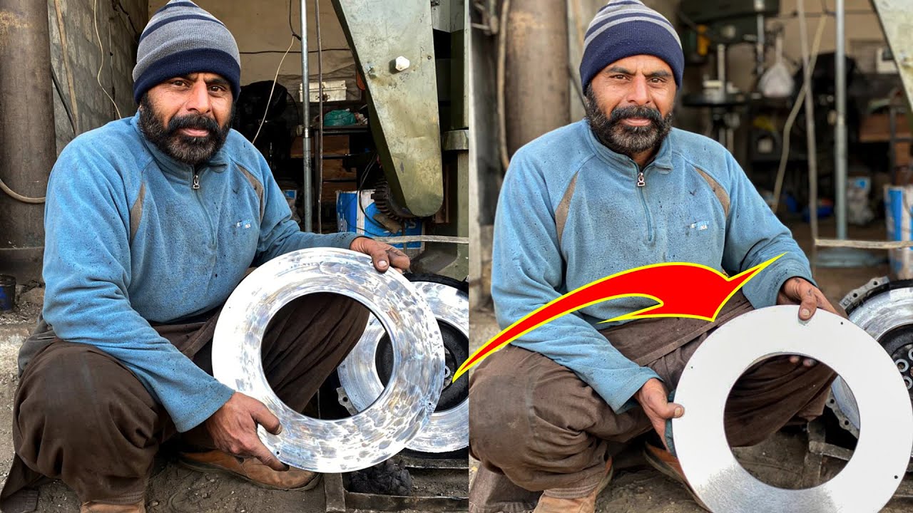 How to resurface clutch pressure plate lining and polish of pressure