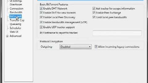 IPT Utorrent settings