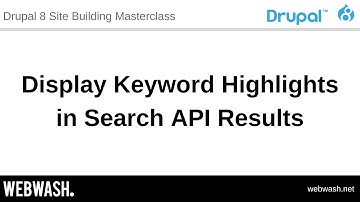 7.12 - Display Keyword Highlights in Search API Results