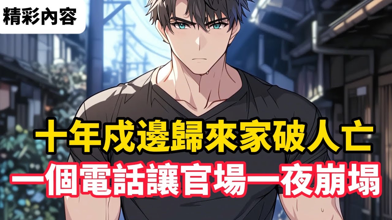 《十年戍邊歸來家破人亡，一個電話讓官場一夜崩塌》十年前，他為國戍邊，血戰沙場；十年後，他榮耀歸鄉，卻目睹母親被打、妹妹受辱村霸橫行，警察濫權，官官相護，水渾如墨……#漫畫小說