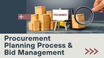 Procurement Planning Process and Bid Management📑
