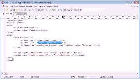 jQuery Tutorial   25   Basic form field selection