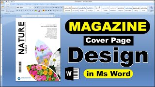 Magazine cover page Design in Ms Word || Cover Page Design screenshot 5