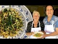 Pasta Grannies enjoy summery zucchini with hand rolled spaghetti called gnocchi lunghi