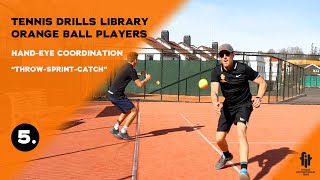 Orange ball players drills and exercises: THROW-SPRINT-CATCH