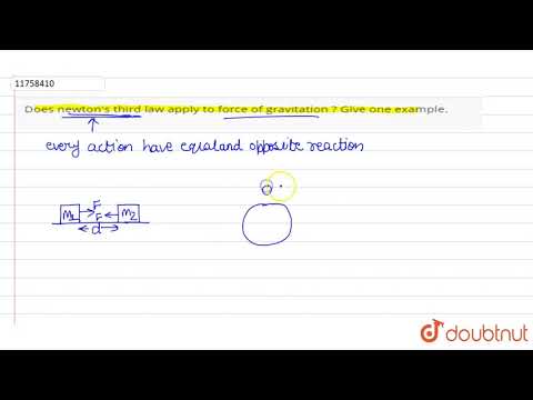 Video: Vai mēs varam piemērot Ņūtona trešo likumu gravitācijas spēkam?