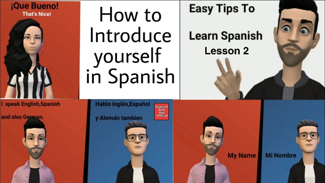 How to introduce yourself in Spanish / Learn Spanish / Lesson No - 2 - YouTube