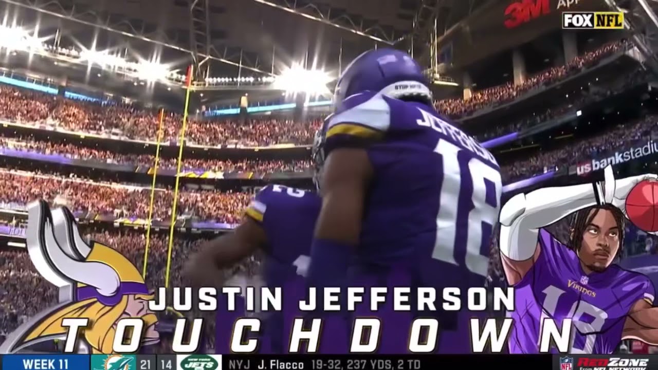 INSANE 23 Yard Touchdown to Justin Jefferson and 2pt Conversion to Take 7pt Lead Over Packers!