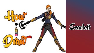 How I Draw SCARLETT from G. I. JOE CLASSIFIED | ** how to draw scarlett from g.i. joe classified **