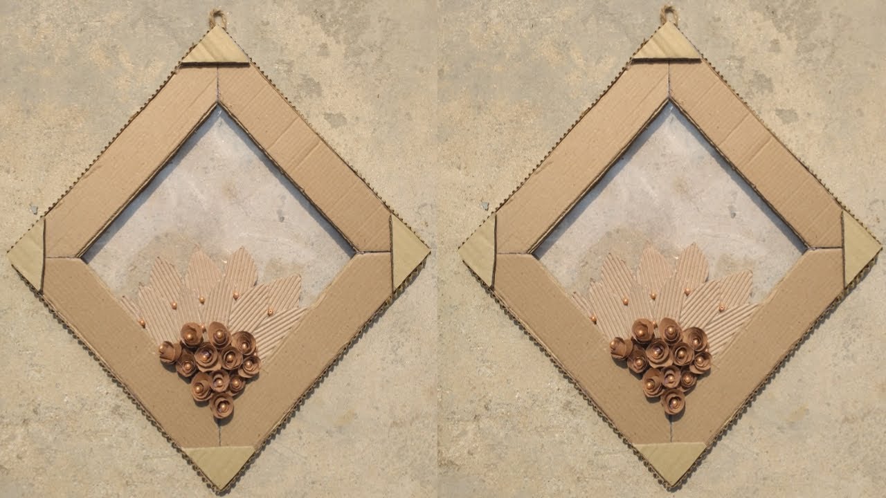 (CREATIVITY 13)Cardboard frame unique wall hanging from cardboard