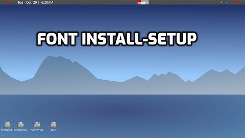 Font - Install in puppylinux: Nilus font to a VanilladPup64