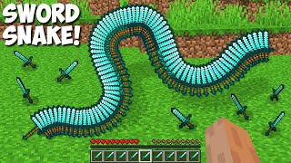 What if you CRAFT a SWORD SNAKE in Minecraft ? CURSED SWORD !