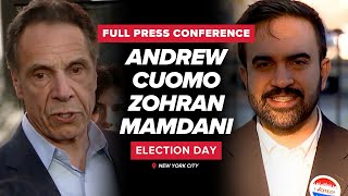 Andrew Cuomo, Zohran Mamdani vote, speak to media | FULL VIDEO