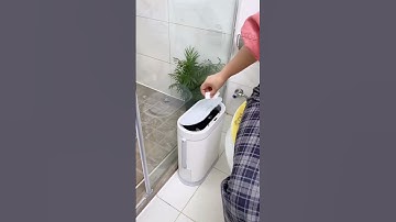 Smart sensor trash can with toilet brush ✨