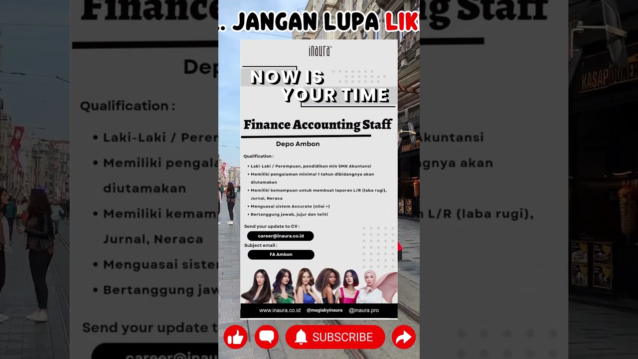 Lowongan Kerja Finance Accounting Staf Di INAURA #loker #lowongankerja #job
