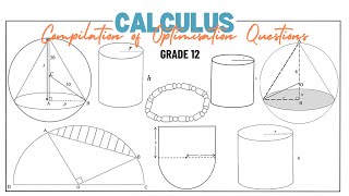 Grade 12 Calculus Optimisation Exam Questions Compilation Video