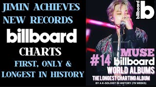 🔥JIMIN ACHIEVES RECORDS on BILLBOARD CHARTS Jan 31, 2026! KING OF THE CHARTS! FIRST, ONLY & LONGEST!