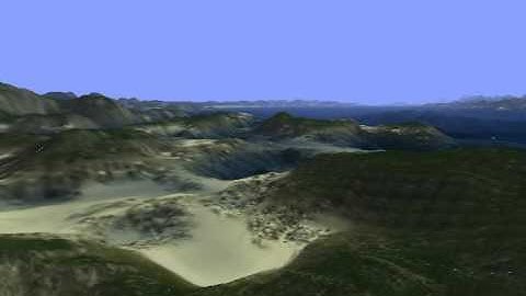 gdevice 3D engine tech demo: procedural terrain test no.4