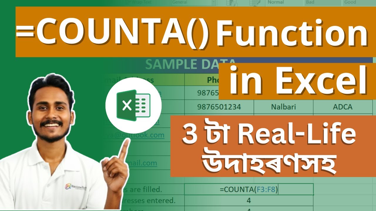 Learn COUNTA Function in Excel with Real-Life Examples | Excel Tips in ...