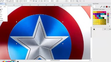 CorelDRAW X8 Captain America Shield Tutorial with Music Background