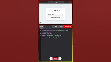 Age Calculator | HTML CSS JavaScript       #JavaScript #HTML #CSS #CodingForBeginners #AgeCalculator
