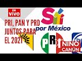 PRI, PAN y PRD juntos para el 2021