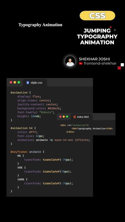 Text Jumping Animation | HTML & CSS - YouTube