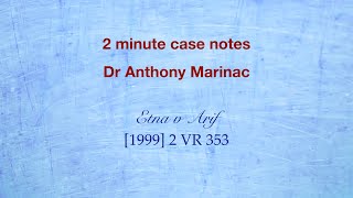 Etna v Arif (Amendment of pleadings)
