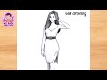 How to draw girl step by step / Girl drawing/ how to draw girl with beautiful dress / pencil drawing
