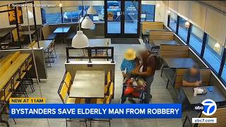 Bystanders step in to help elderly man during attempted robbery