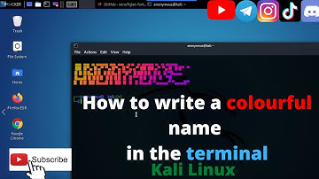 How to write  your name in the terminal (Kali Linux)