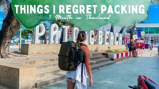 Things I Regret Packing | 1 Month in Thailand