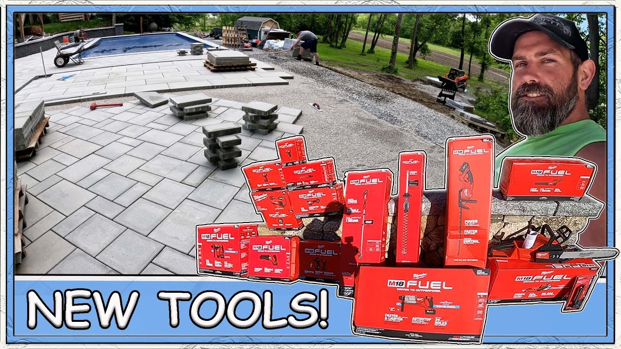 (Milwaukee Tools) Sent Me a Few Things... & The Concrete Paver Inlay Continues!